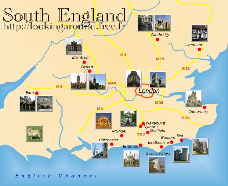 Carte du Sud de l'Angleterre