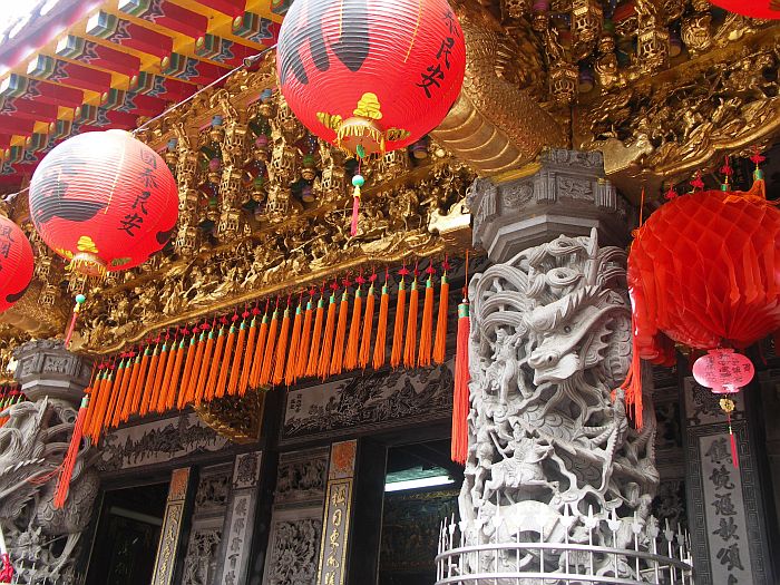 Photo - Temple Shoujen - Colonnes d'entre